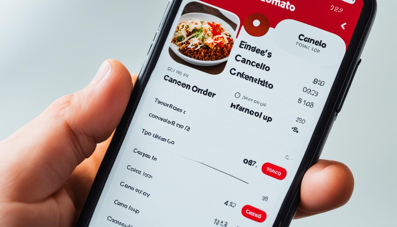 Cancel Order On Zomato