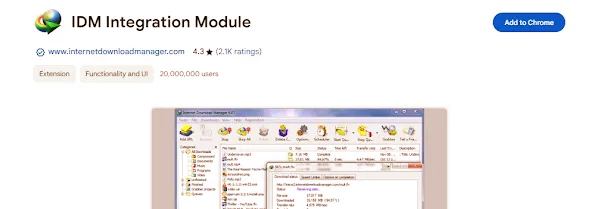 internet download manager extension