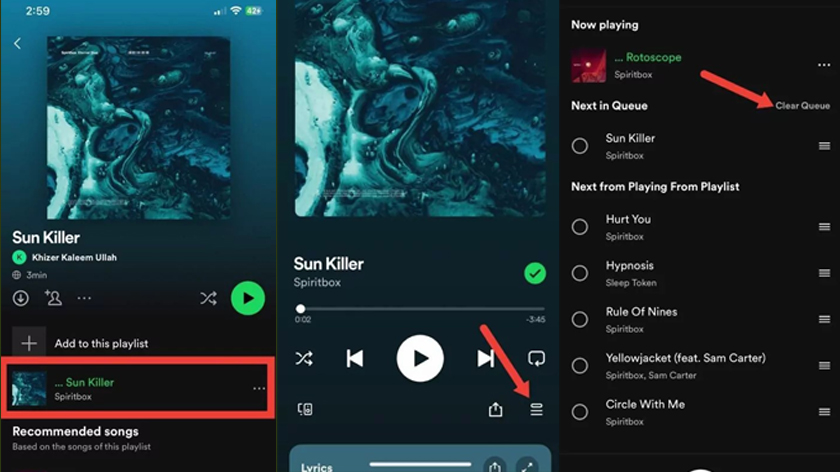 How to Clear Queue on Spotify