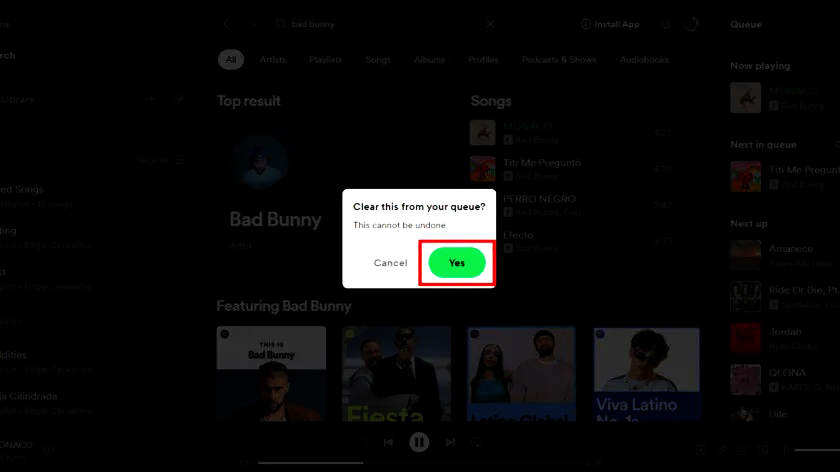 How to Clear Queue on Spotify