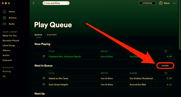 How to Clear Queue on Spotify