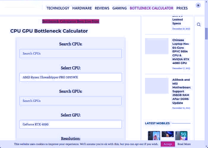 bottleneck calculator